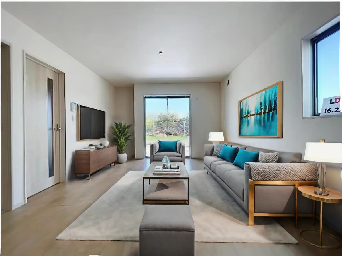 Living room after virtual staging