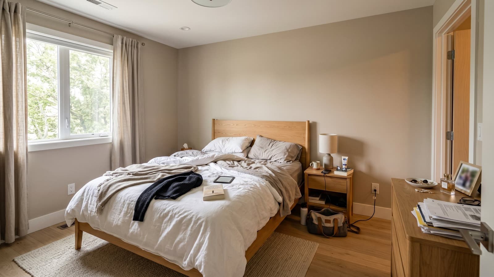 Occupied Home Furniture Removal Before and After Examples Bedroom Before