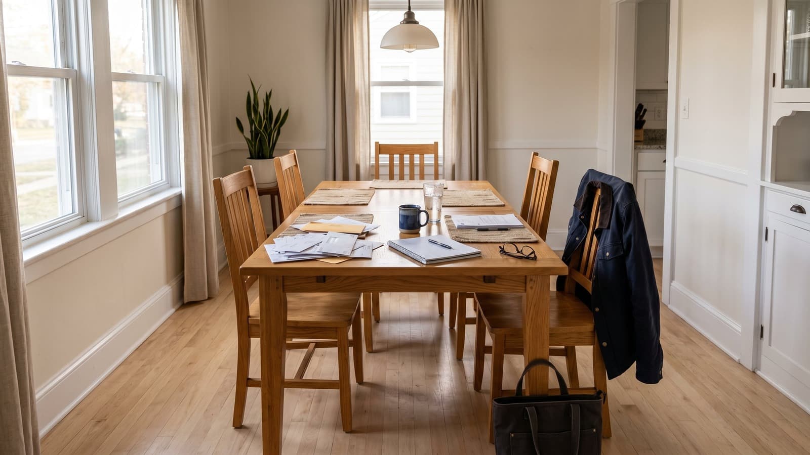 Occupied Home Furniture Removal Before and After Examples Dining room Before