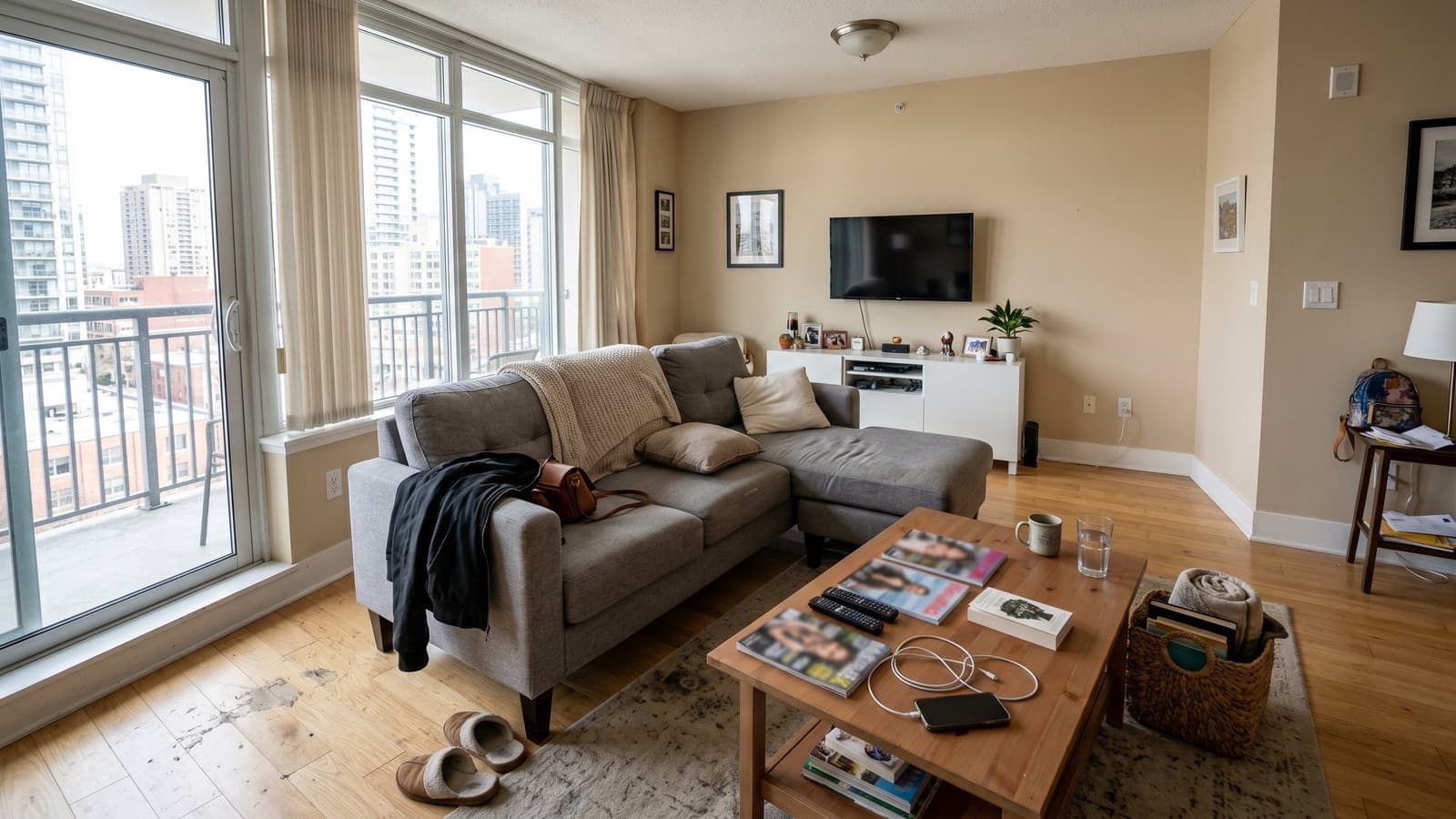 Occupied Home Furniture Removal Before and After Examples Living room Before