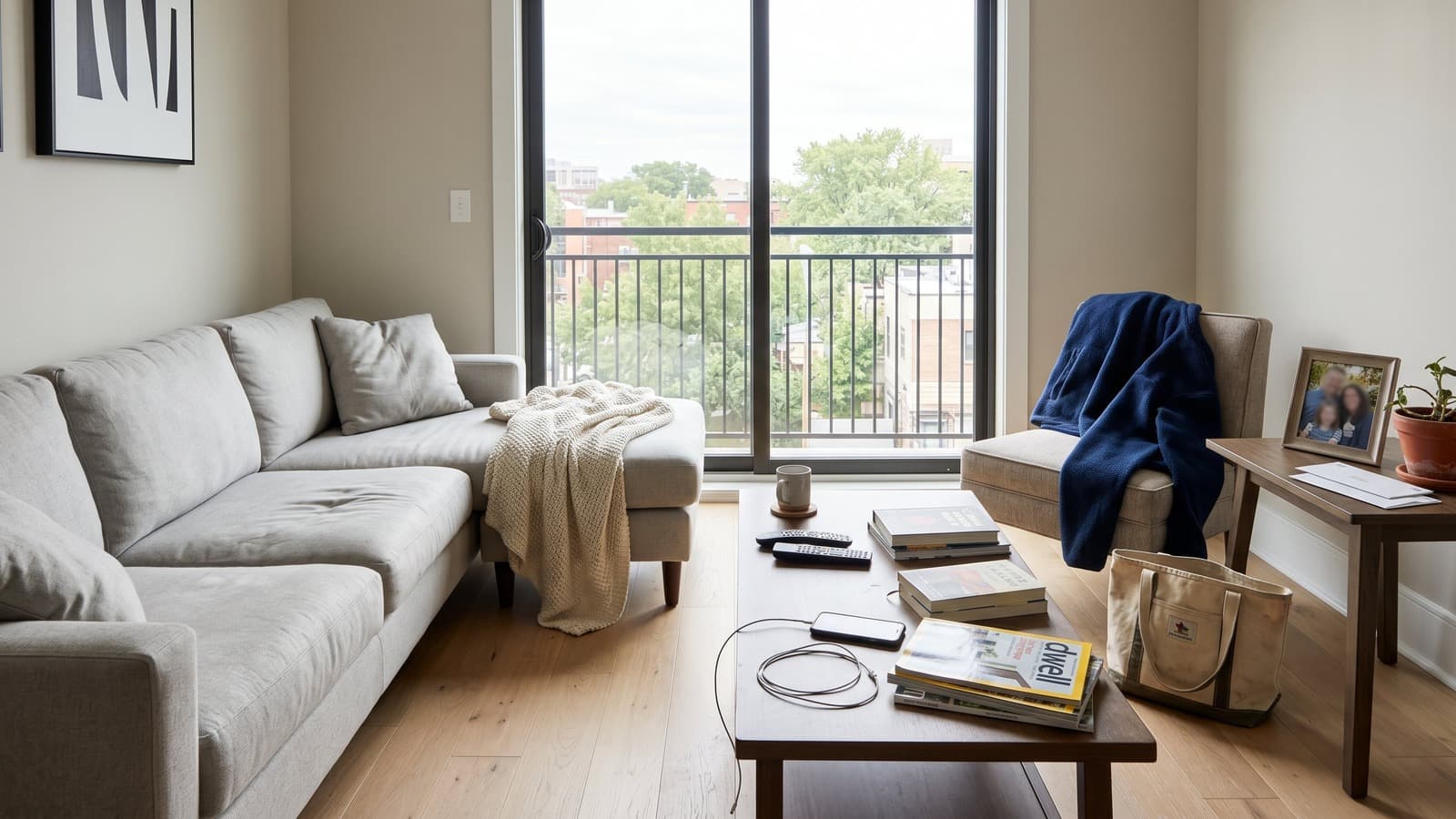 Occupied Home Furniture Removal Before and After Examples Living room Before