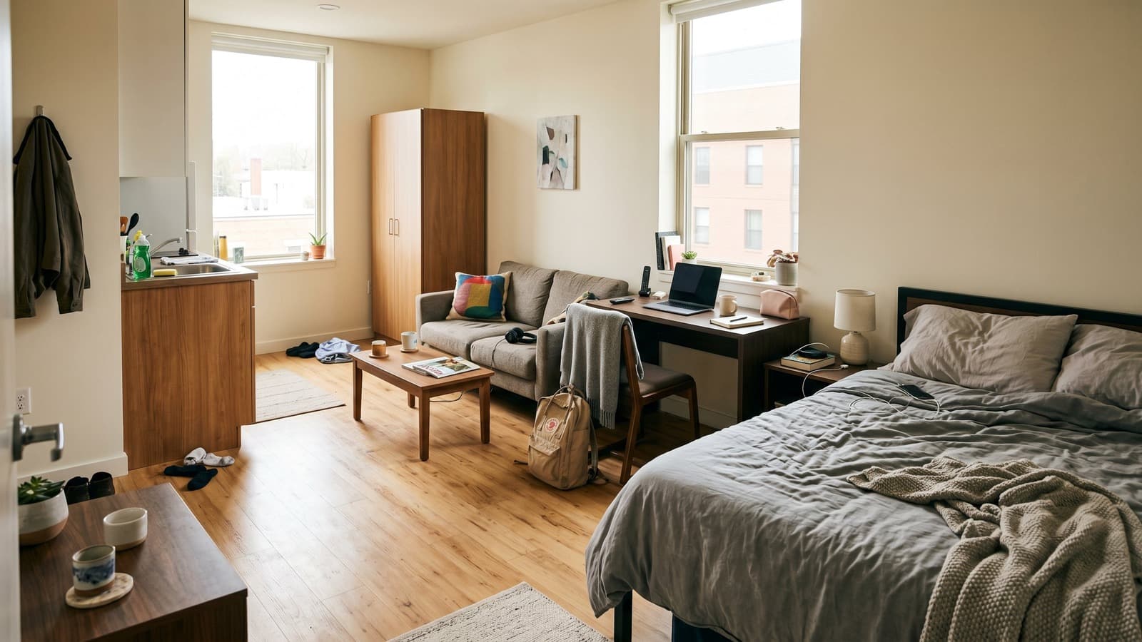 Occupied Home Furniture Removal Before and After Examples Studio Before