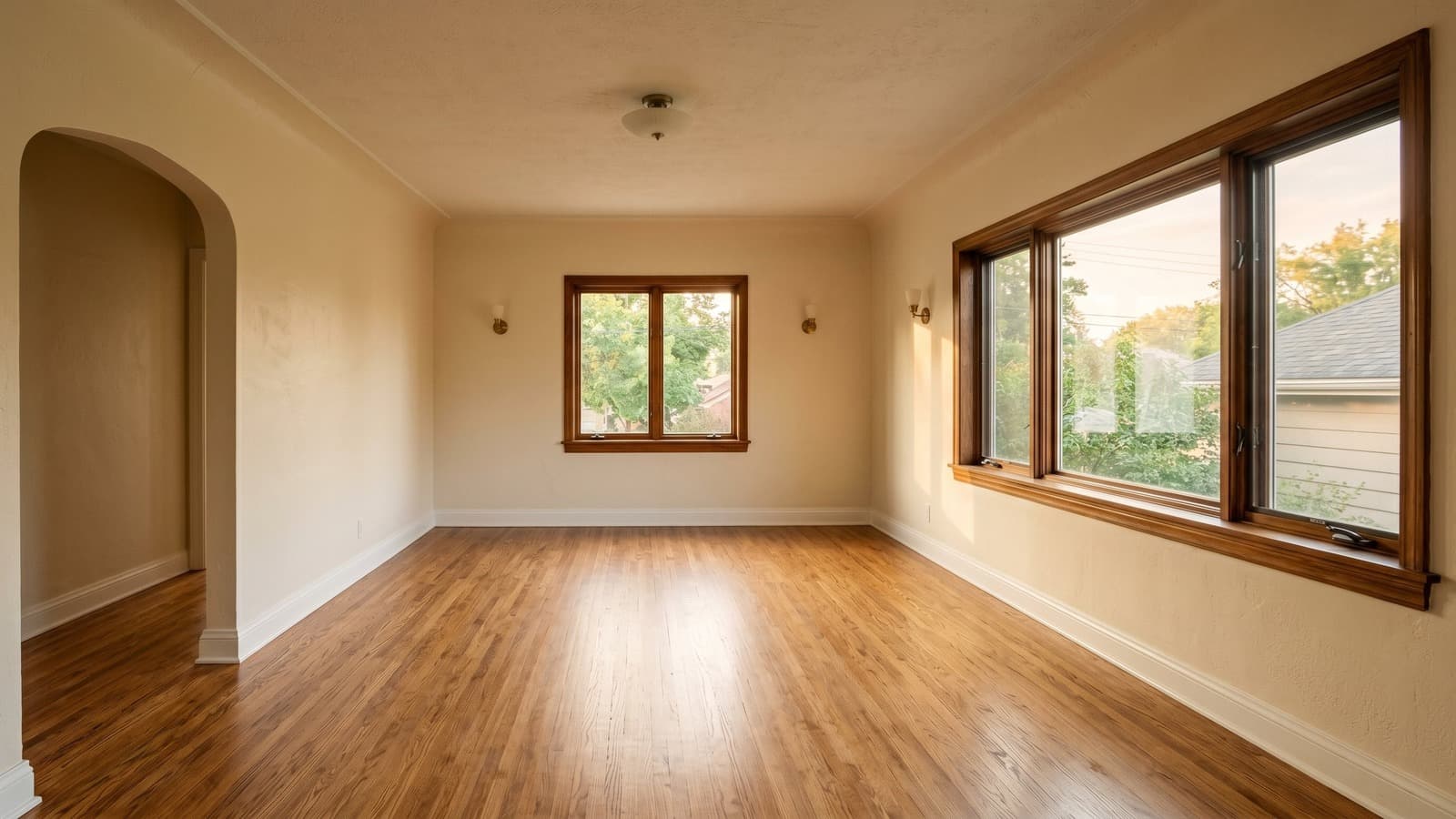 Dining Room Virtual Staging Before and After Examples Mid-Century Modern Before