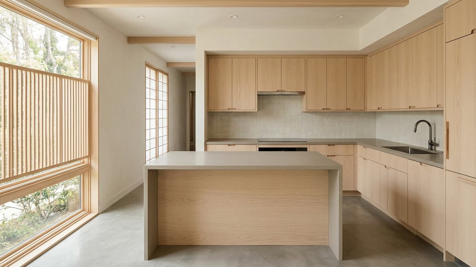 Kitchen Virtual Staging Before and After Examples Japandi Before