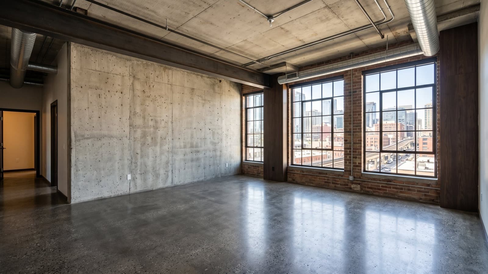 Living Room Virtual Staging Before and After Examples Industrial Before