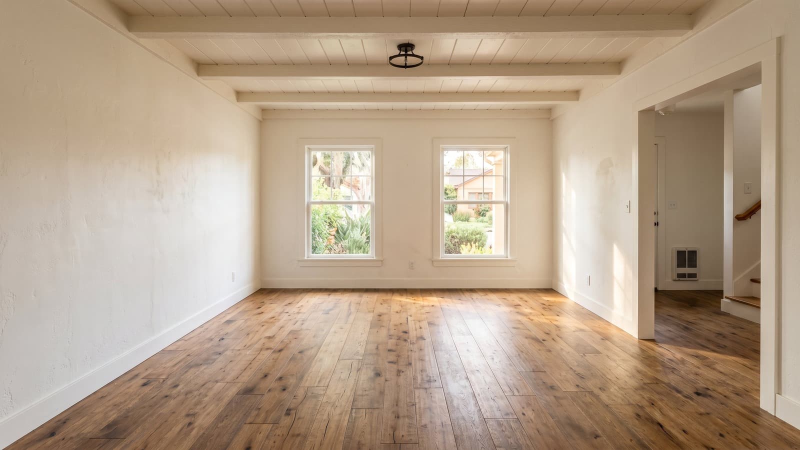 Living Room Virtual Staging Before and After Examples Bohemian Before