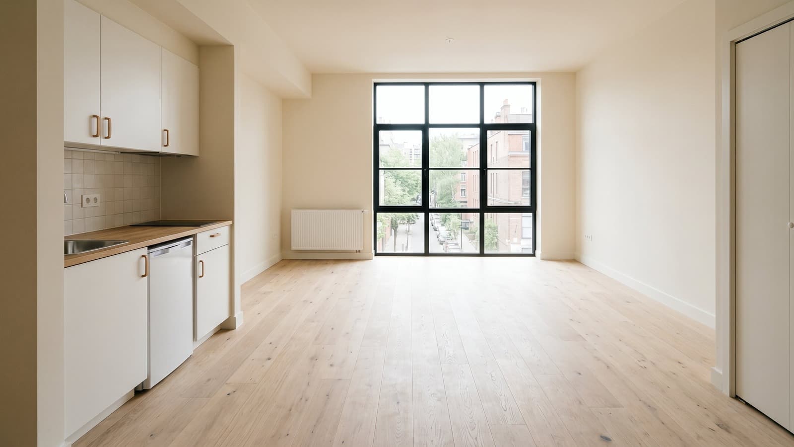 Studio Apartment Virtual Staging Before and After Examples Scandinavian Before