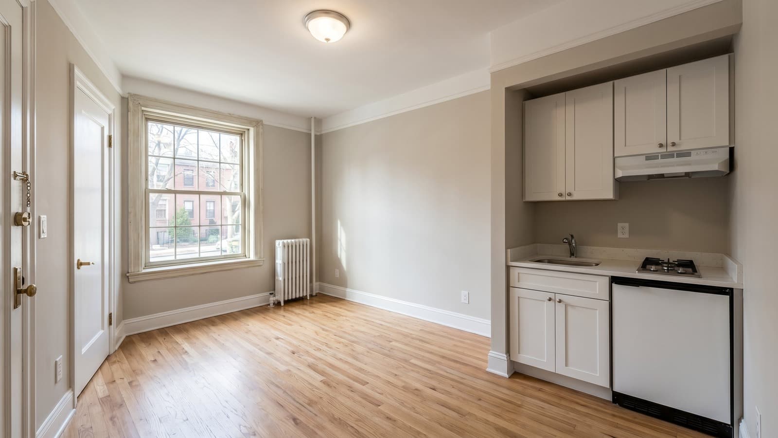 Studio Apartment Virtual Staging Before and After Examples Traditional Before