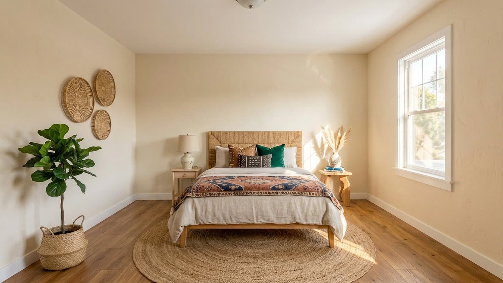 Bedroom Virtual Staging Before and After Examples Bohemian After