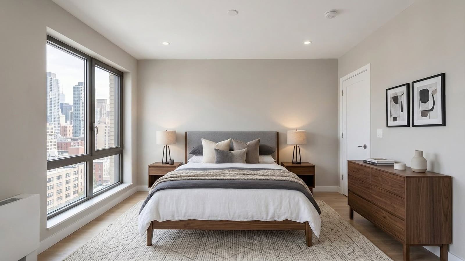 Bedroom Virtual Staging Before and After Examples Modern After