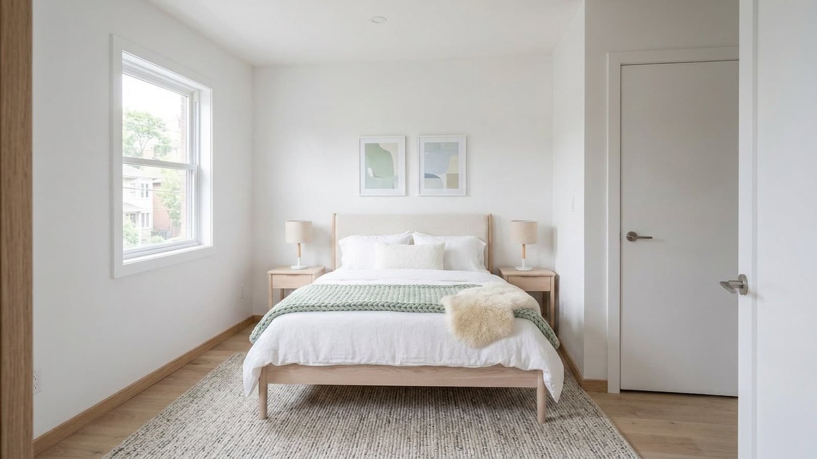 Bedroom Virtual Staging Before and After Examples Scandinavian After