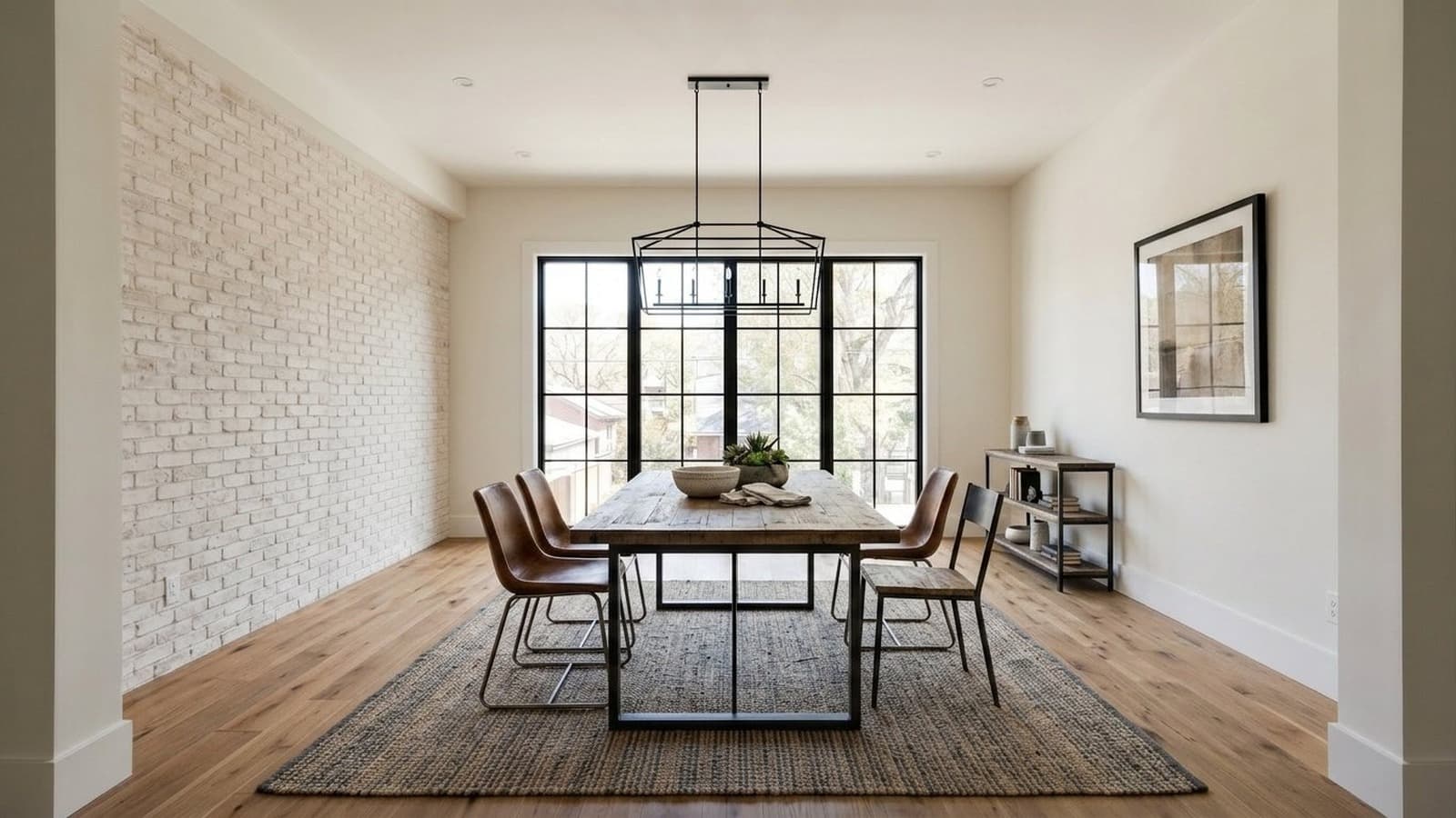 Dining Room Virtual Staging Before and After Examples Industrial After