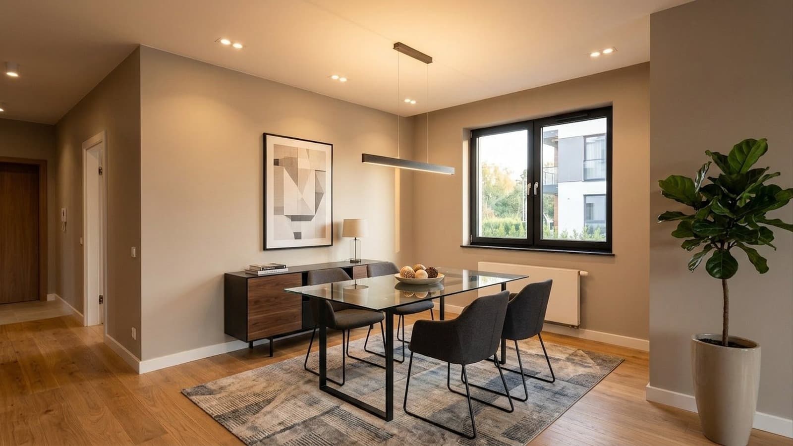 Dining Room Virtual Staging Before and After Examples Modern After