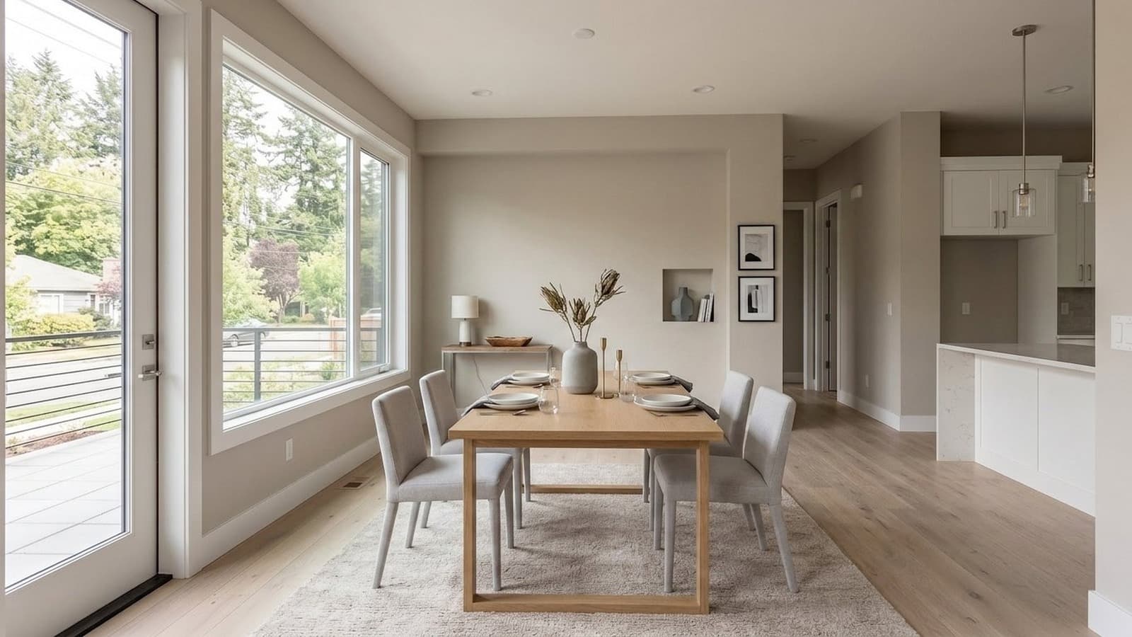 Dining Room Virtual Staging Before and After Examples Modern After