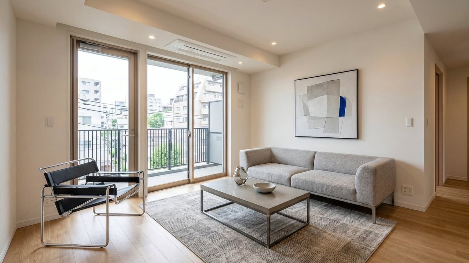 Living Room Virtual Staging Before and After Examples Modern After