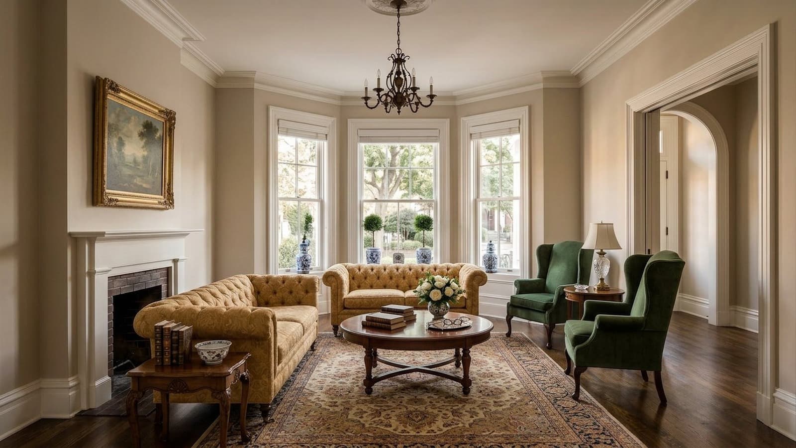 Living Room Virtual Staging Before and After Examples Traditional After